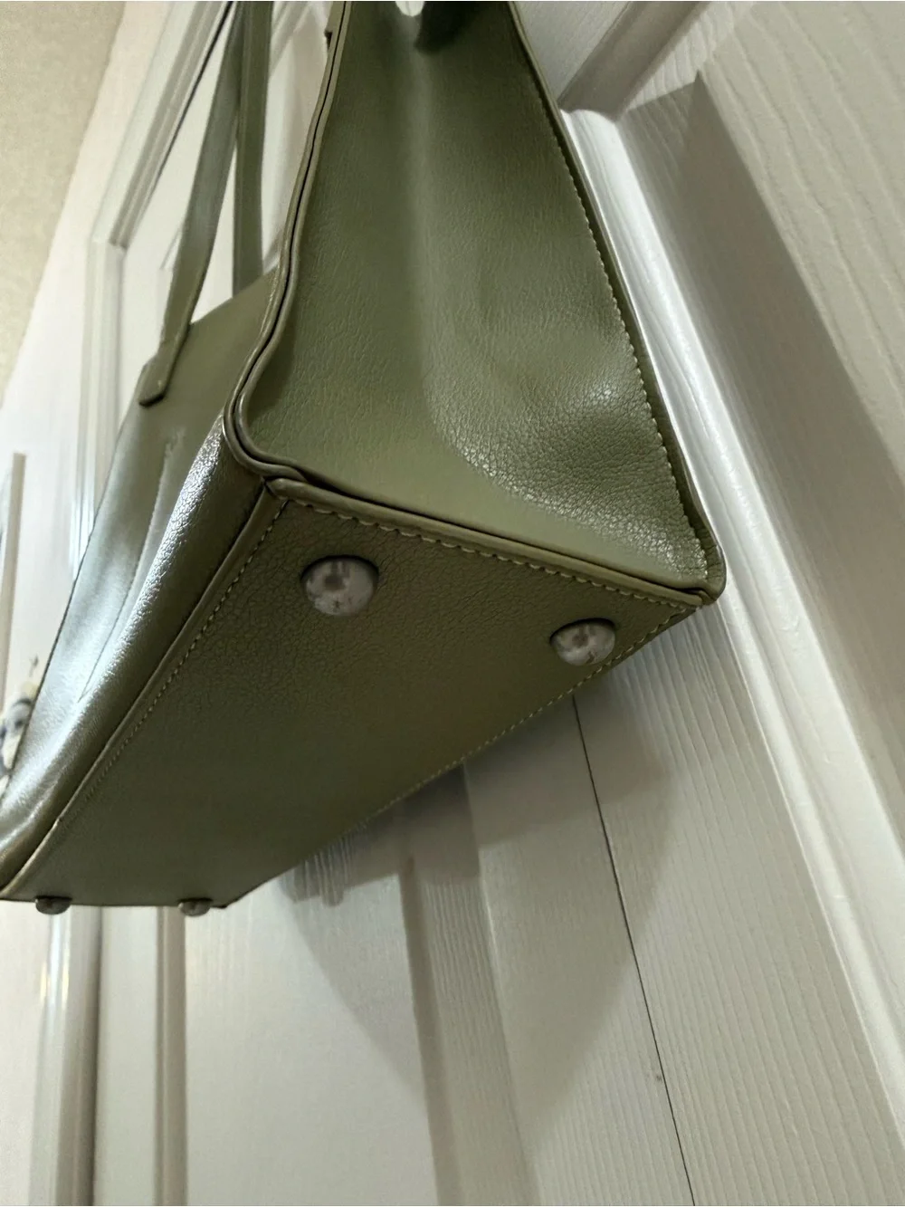 Pixie Mood Alicia Tote Sage Green Vegan Leather Zip Top Shopper Purse Bag